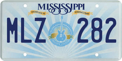 MS license plate MLZ282