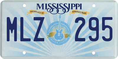MS license plate MLZ295