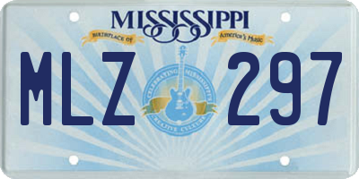 MS license plate MLZ297