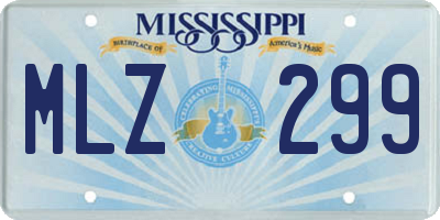 MS license plate MLZ299
