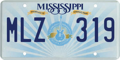 MS license plate MLZ319