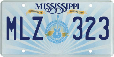 MS license plate MLZ323