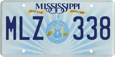 MS license plate MLZ338