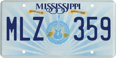 MS license plate MLZ359
