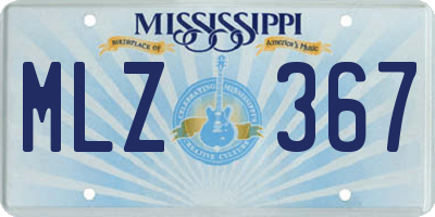 MS license plate MLZ367