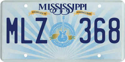 MS license plate MLZ368