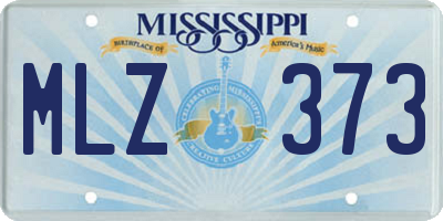 MS license plate MLZ373