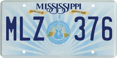 MS license plate MLZ376