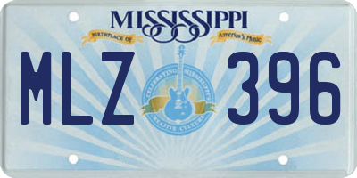 MS license plate MLZ396