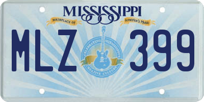 MS license plate MLZ399