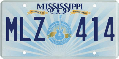 MS license plate MLZ414