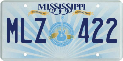 MS license plate MLZ422