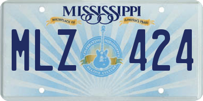 MS license plate MLZ424