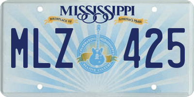 MS license plate MLZ425