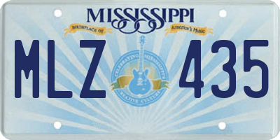 MS license plate MLZ435