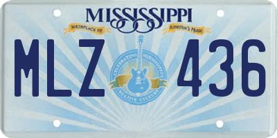 MS license plate MLZ436