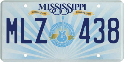 MS license plate MLZ438