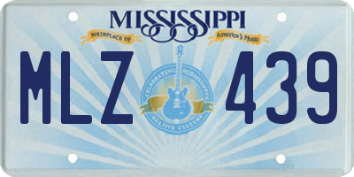 MS license plate MLZ439
