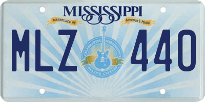 MS license plate MLZ440
