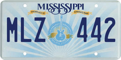 MS license plate MLZ442