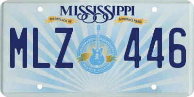 MS license plate MLZ446