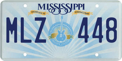 MS license plate MLZ448