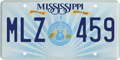 MS license plate MLZ459