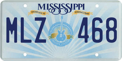 MS license plate MLZ468