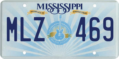 MS license plate MLZ469