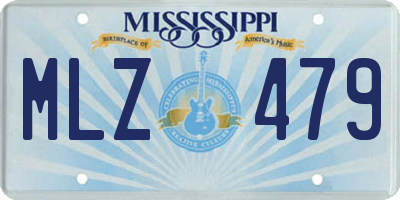 MS license plate MLZ479