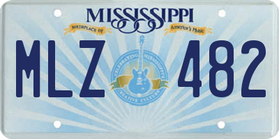 MS license plate MLZ482