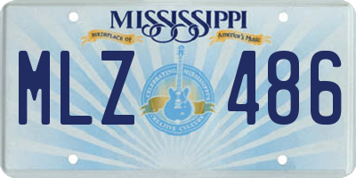 MS license plate MLZ486