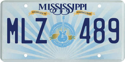 MS license plate MLZ489