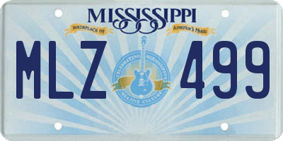 MS license plate MLZ499