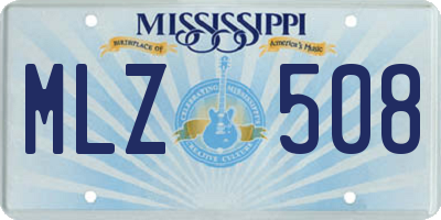 MS license plate MLZ508