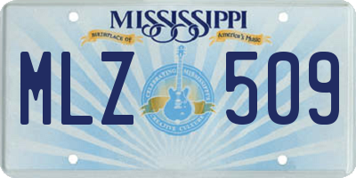 MS license plate MLZ509