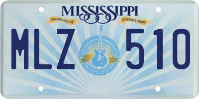 MS license plate MLZ510
