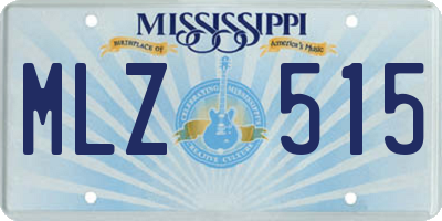 MS license plate MLZ515