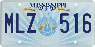 MS license plate MLZ516