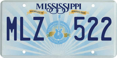 MS license plate MLZ522