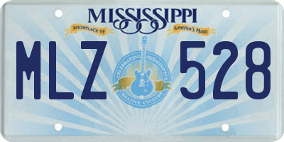 MS license plate MLZ528