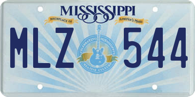 MS license plate MLZ544
