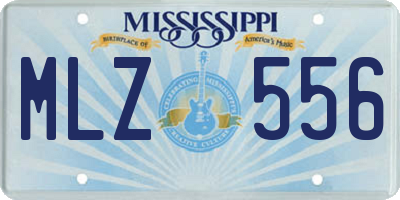 MS license plate MLZ556