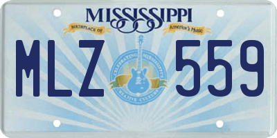 MS license plate MLZ559