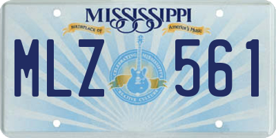 MS license plate MLZ561