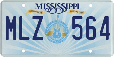 MS license plate MLZ564