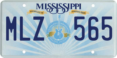 MS license plate MLZ565