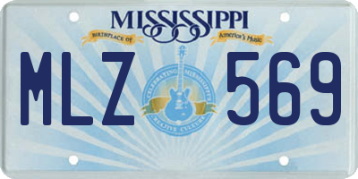MS license plate MLZ569