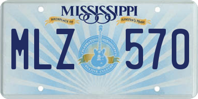 MS license plate MLZ570