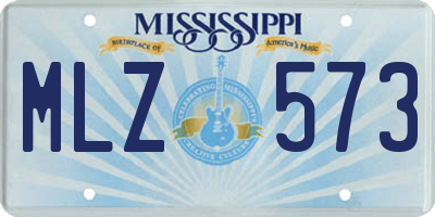 MS license plate MLZ573